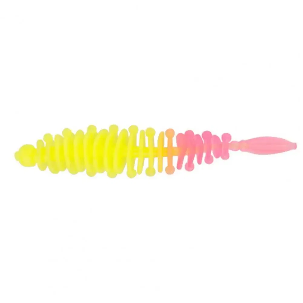 Color: black - 5Pcs 5.5cm Pin Tail Soft Fake Maggots Artificial Baits Faux Worms Bionic Lures Fake Maggots