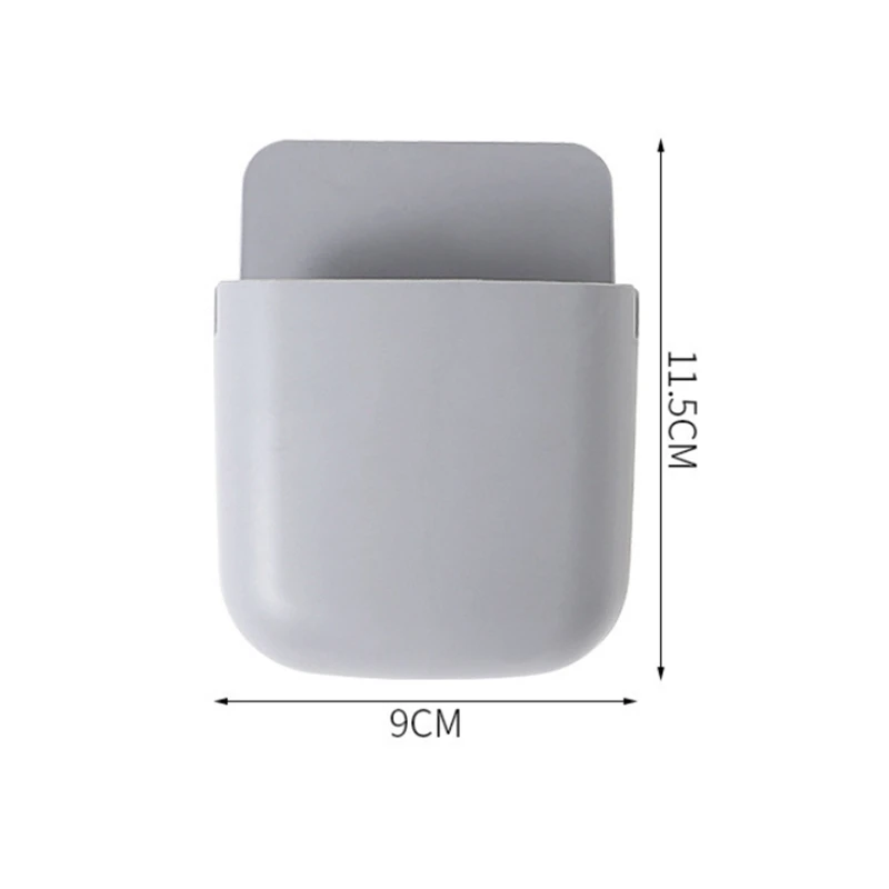 Color: Red - White Wall Hanging Storage Box Household Living Room Conditioner Remote Control Bedside Phone Storage Holder Organizer Box Shelf
