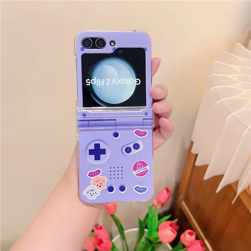 Color: Gold, Material: PE - Cute Bracelet Phone Cases For Samsung Galaxy Z Flip 3 4 5 6 7 FE Hard Plastic PC Plush Case For Samsung Z Flip5 ZFlip5