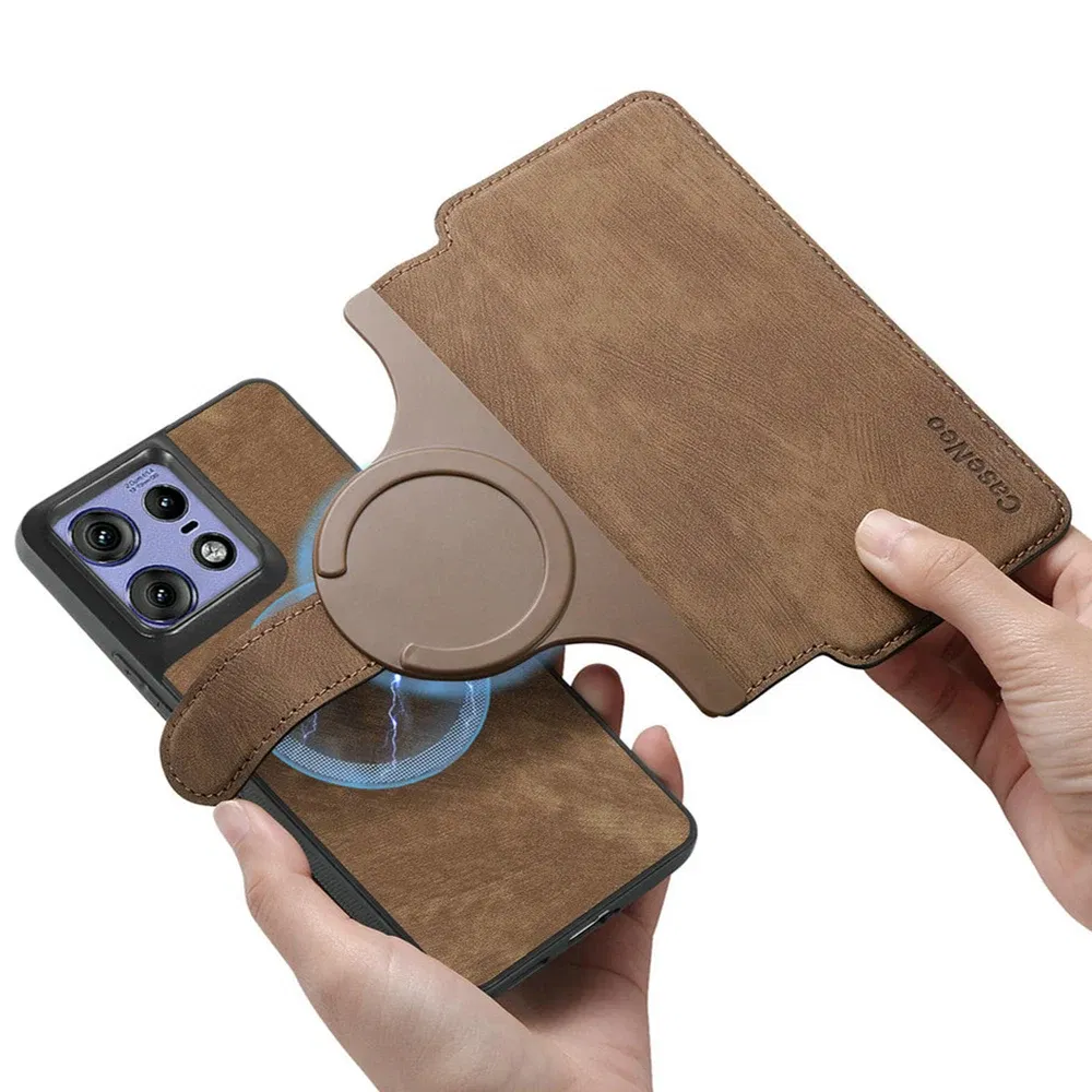 Color: Blue, Material: Microfiber - Edge 50 60 Fusion 5G Flip Case For Motorola Edge 60 Pro 2In1 Detachable Leather Wallet Funda Moto Edge 50 Neo 60 Pro S50 Cover