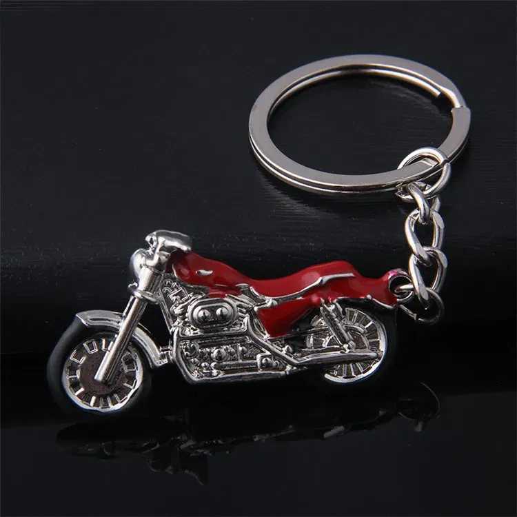 Color: WHITE - Mountain Motorcycle Pendants KeyChain New model Car Key Holder color metal Bag Charm Accessories 3D crafts Key Chain 1729