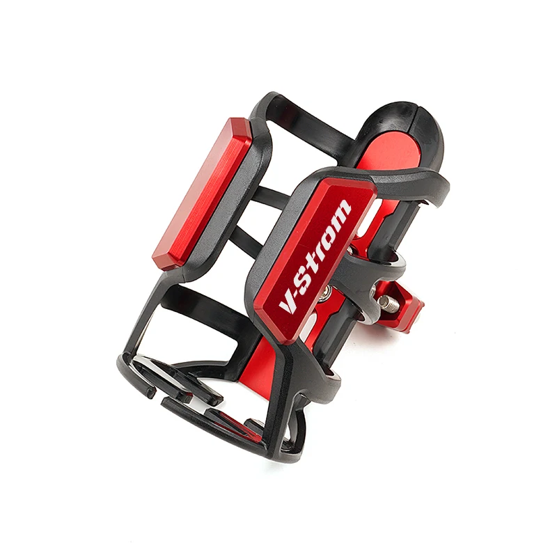 Color: Orange - For Suzuki VSTROM 650 800 1000 1050 1050XT V-STROM 250 800DE 1050DE CNC Accessories Beverage Water Bottle Cage Drink Cup Holder