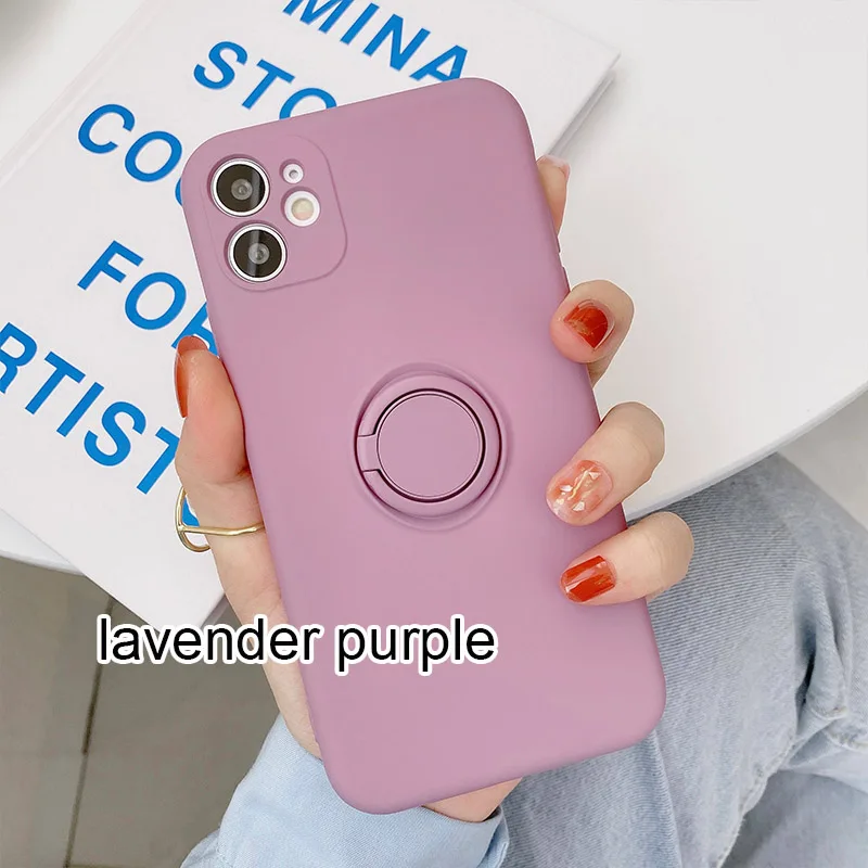 Color: Clear, Compatible-Phone Models: For iPhone 12 Mini, Ships From: CN - With Ring Holder Shockproof Case For IPhone 16 15 14 13 12 11 Pro Max Silicone TPU Soft Back Cover