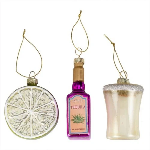 Merry & Bright Novelty Tequila Set Hanging Tree Decorations