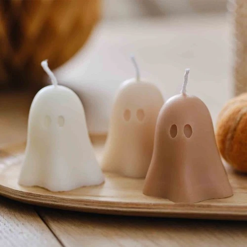Pumpkin Spice Ghost Candles