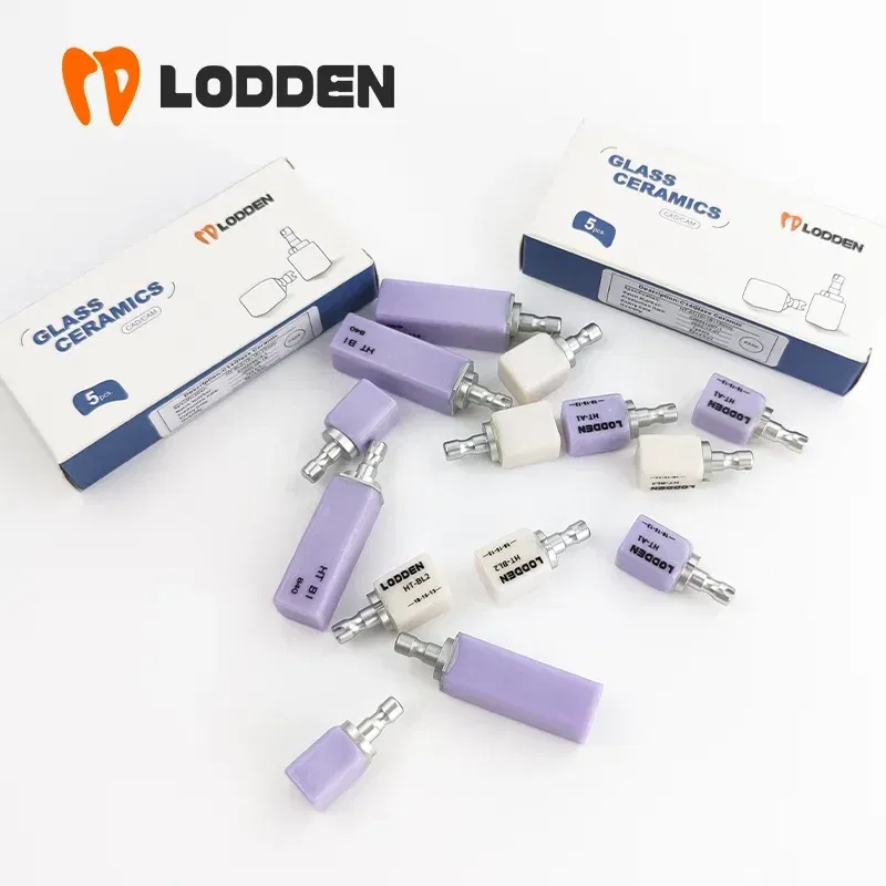 Color: Brown - 4pcs/box Dental Lithium Disilicate(Glass Ceramic) B40 Cube LT/HT for CAD CAM Inlay Veneer Crown Sirona cerec milling system
