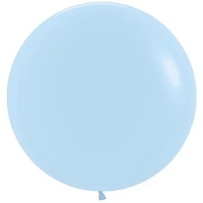 Sempertex 60cm Pastel Matte Blue Latex Balloons - Pack of 10
