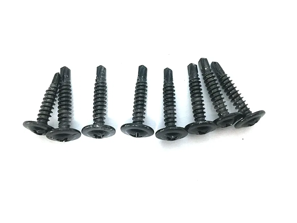 Color Name: black - Carbon Black/Silver Steel Phillips Head Self-tapping M4 M5 screws Fits For universal Car Rear Bumper lip Diffuser Installation