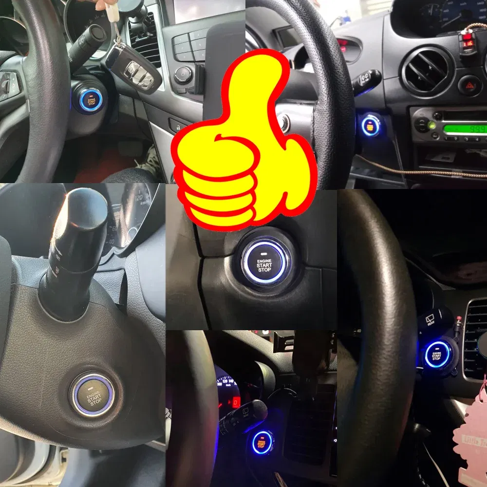 Color: WHITE - Car Intelligent Security Protection Universal Auto Start Stop System Remote Control Engine Ignition Kit Keyless Entry Autostart