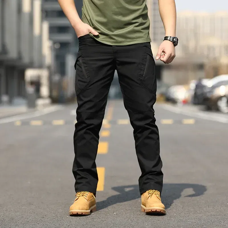 Color: Khaki, Size: 5XL - Archon X9 Tactical Pants Slim Fit Waterproof Camouflage Training Pants Spring Autumn Breathable Waterproof Overalls Loose Wear