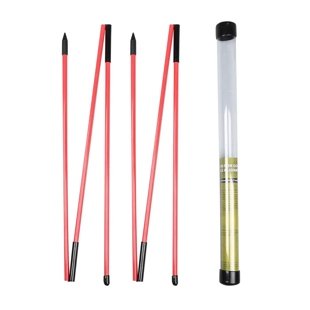 Color: black - 6 Colors Golf Alignment Sticks Collapsible Golf Practice Rods Putter Green Trainer Tools Golf Swing Training Tool