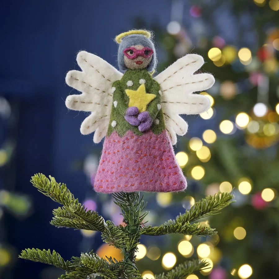Tree Topper - Merry & Bright Felt Angel
