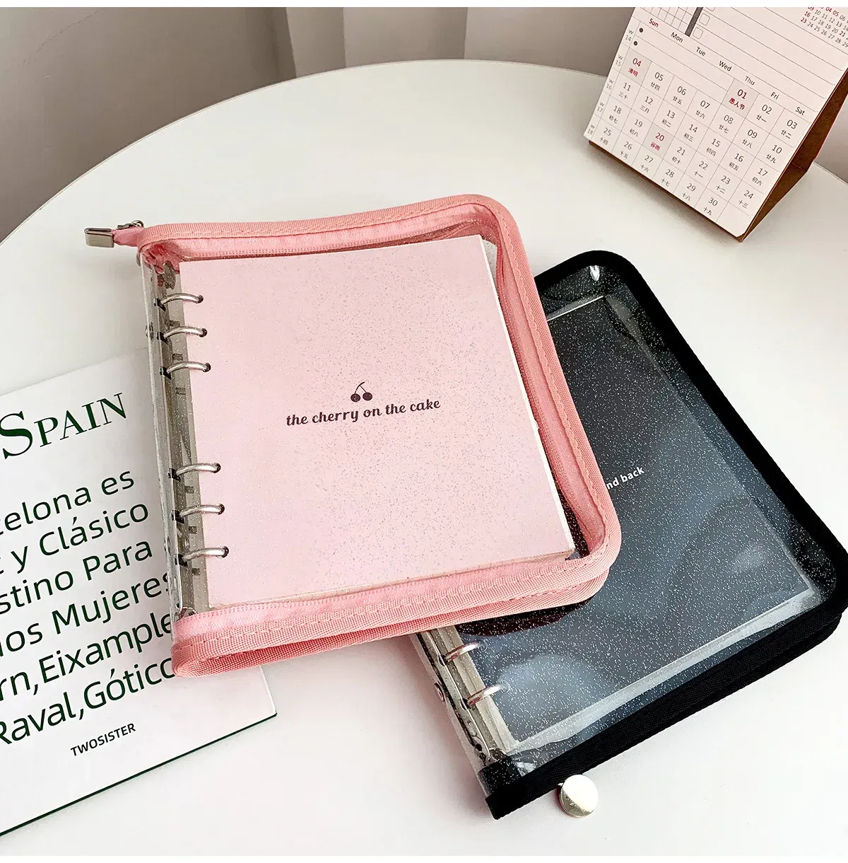 Color: Burgundy, Size: A6 - New Arrival 2023 Cute A5/A6 My Journal Agenda Notebook & DIY Photocard Binder Organizer Gift Book School Stationery