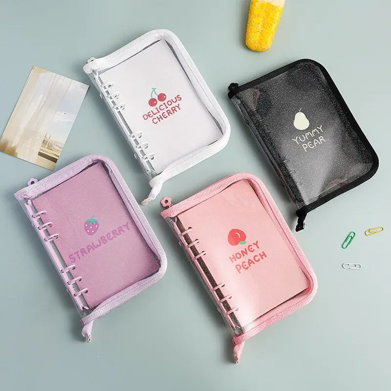 Color: Burgundy, Size: A6 - New Arrival 2023 Cute A5/A6 My Journal Agenda Notebook & DIY Photocard Binder Organizer Gift Book School Stationery