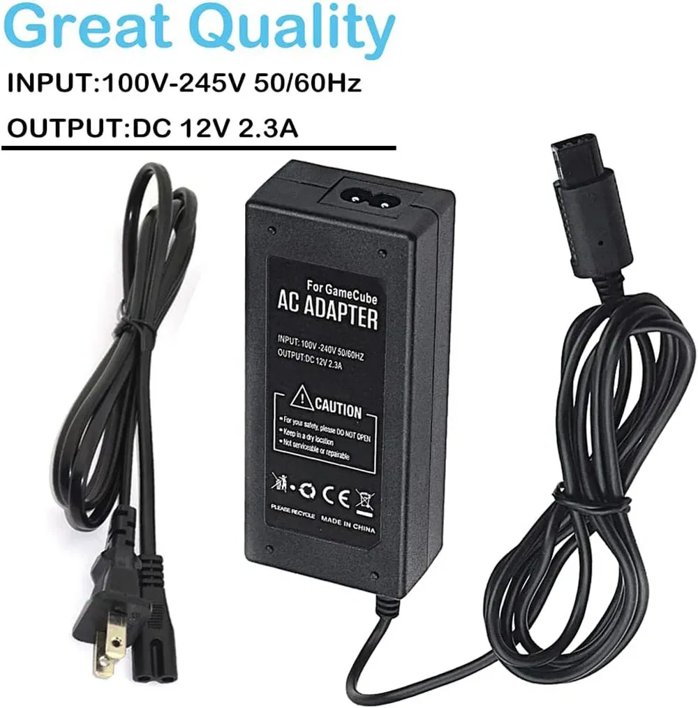 Bundle: Bundle 1 - AC Power Supply for Gamecube, AV Composite Cable Cord Compatible with Gamecube NGC Console