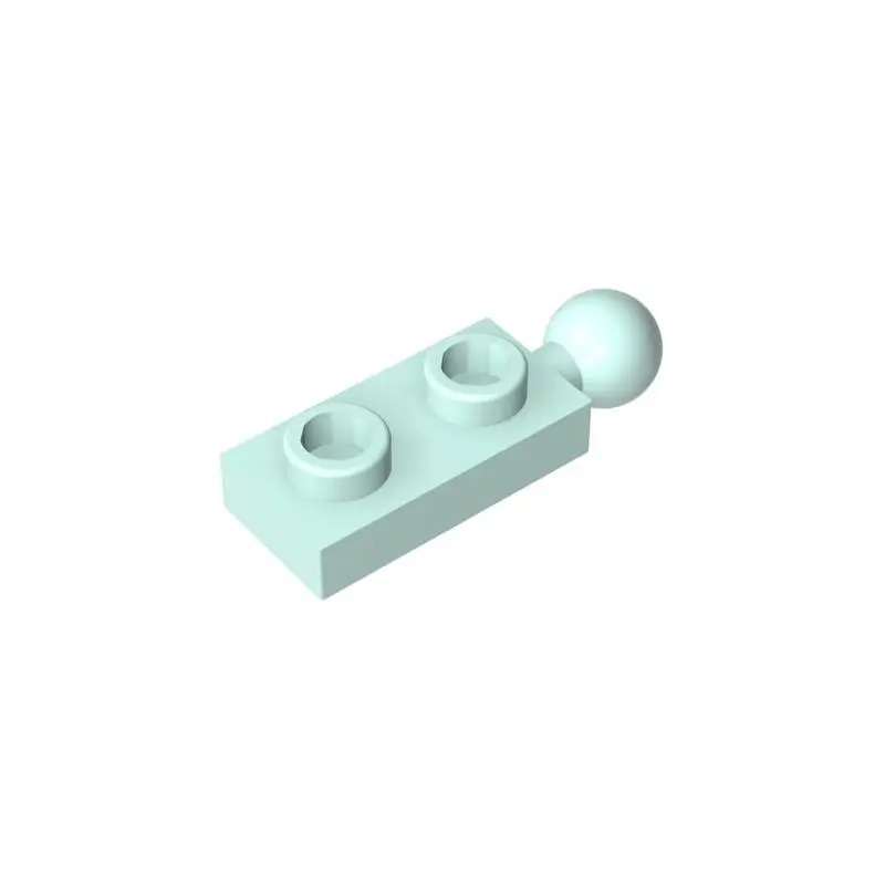 Color: DARK GRAY - Gobricks MOC Compatible Assembles Particles 22890 Plate Modified 1 x 2 with End Towball Building Blocks DIY High-Tech Spare Toys