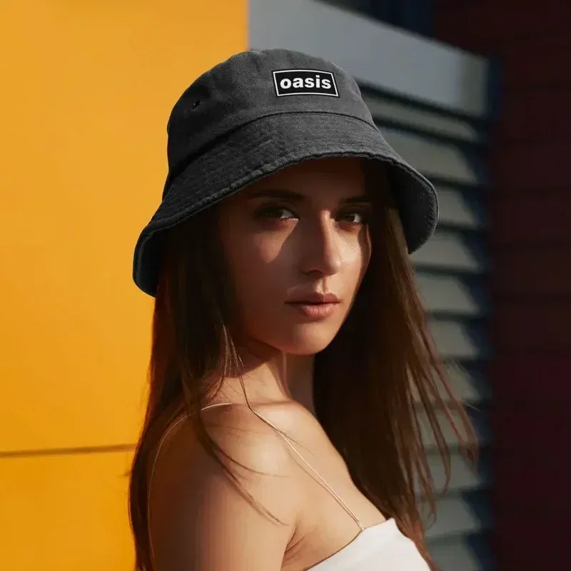 Color: green - Y2K Dont Lock Back In Anger***-$$Band-*******************OASIS Bucket Hat