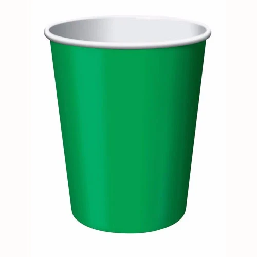 Emerald Green Cups Paper 266ml - Pack of 24