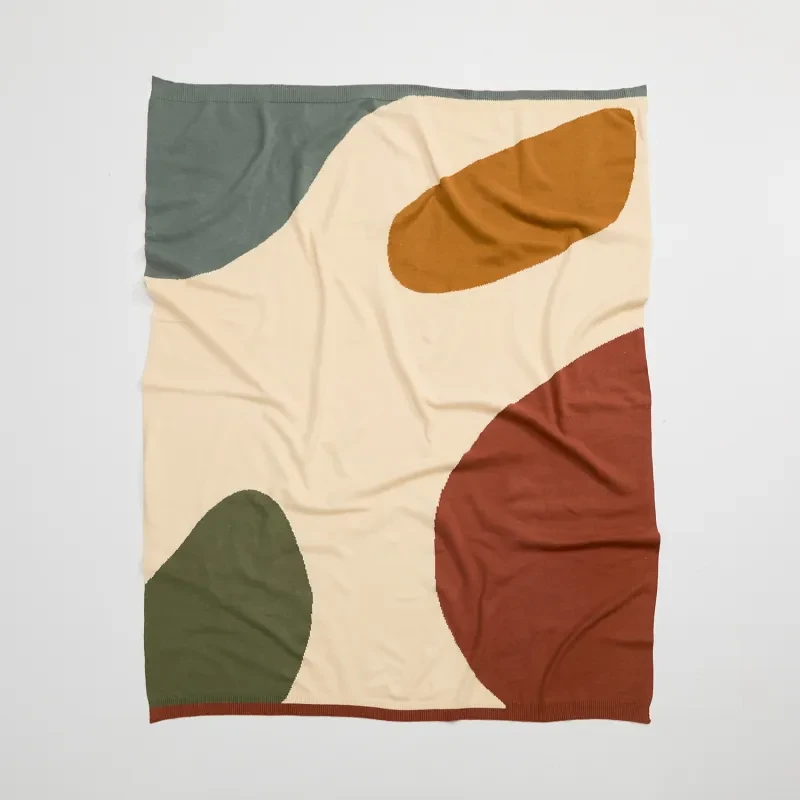 Artisan Geo Knitted Throw Blanket