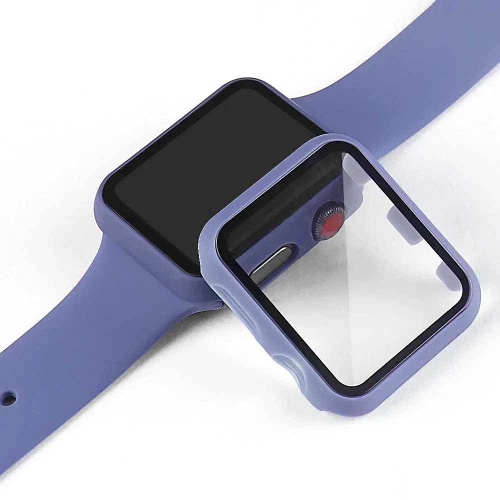 Dial Diameter: 2 - 3.9 Inches, Color: Black - Tempered Glass+cover For Apple Watch 9 8 41mm 45mm 42mm 38mm PC Bumper Screen Protector Case IWatch Series 7 6 5 4 Se 44mm 40mm