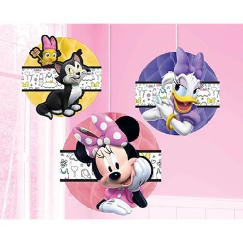 Minnie Mouse Happy Helpers Honeycomb Decorations - Pack of 3