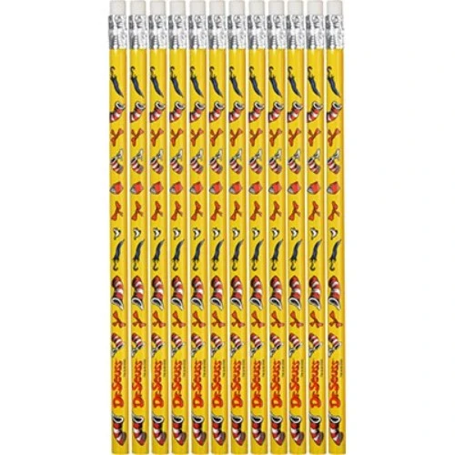 Dr Seuss Pencils Favors - Pack of 12