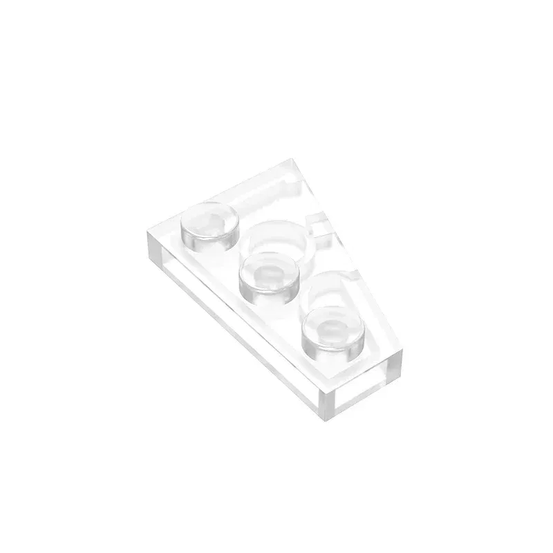 Color: DEEP BLUE - Gobricks GDS-546 Wedge, Plate 3 x 2 Left compatible with lego 43723 pieces of children's DIY Assemble Building Blocks