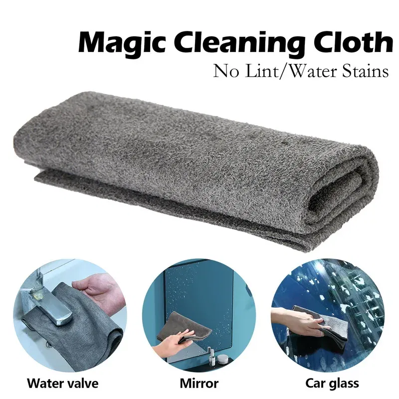 Color: Red, Specification: 8pcs, Ships From: CHINA - New Thickened Magic Cleaning Cloth Microfiber Glass Clean Towel Reusable Washable Lint-free Cleaning Rags for Kitchen Glass Car