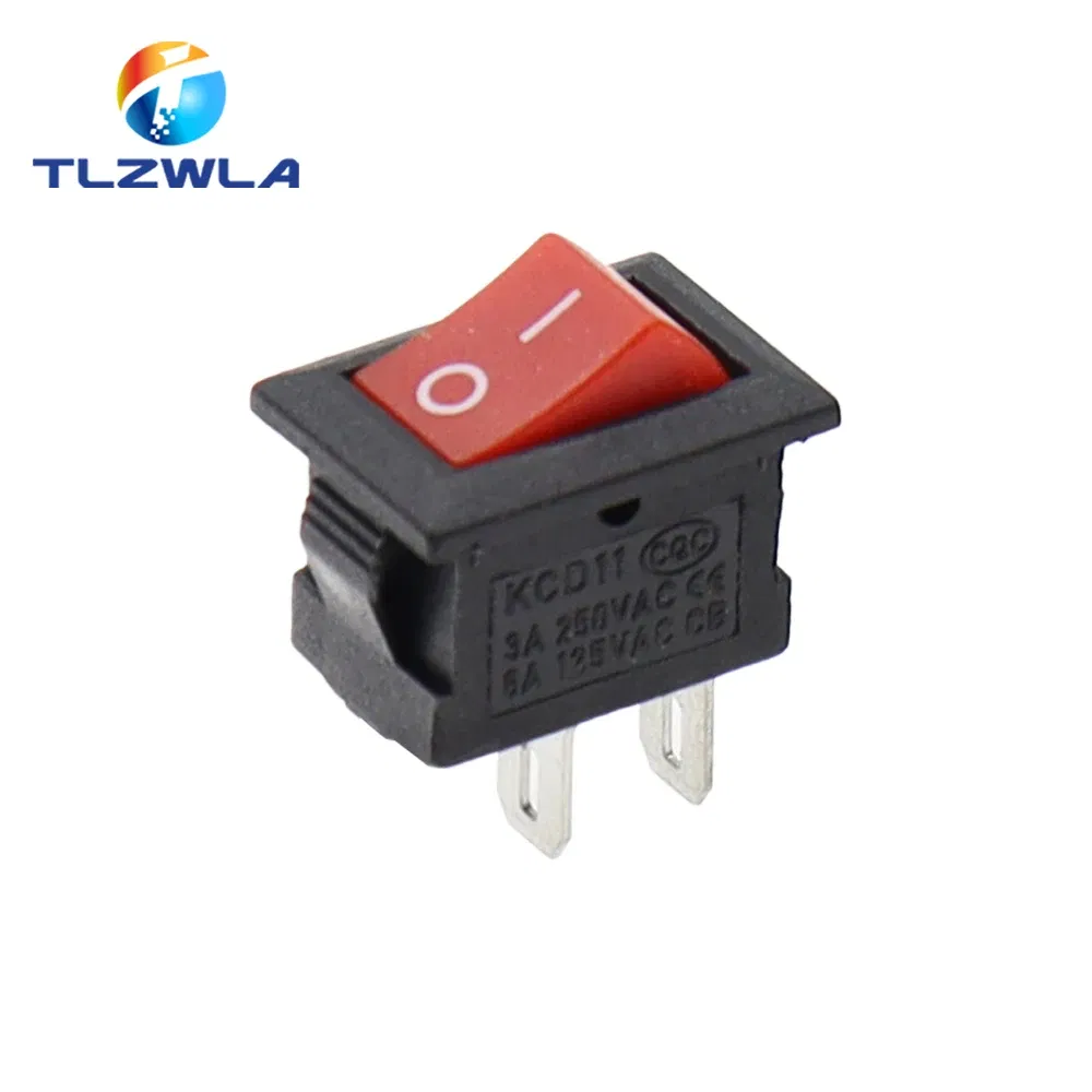 Color: Red, Size: 3XL - 5/10PCS KCD11 Rocker Switch 10*15mm Mini Push Button Switch ON-OFF / ON-OFF-ON 2 Pins / 3 Pins 3A 250VAC / 6A 125VAC 10x15mm