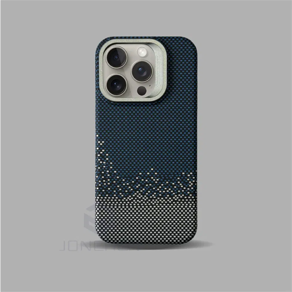 Color: PURPLE, Material: POLYESTER - Luxury Magnetic Stand Metal Lens Relief Carbon Fibre Pattern For Magsafe Case For iPhone 15 14 13 Pro Max Shockproof Back Cover