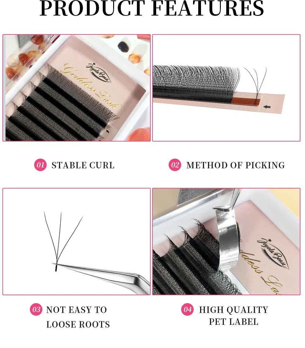 Color: LIGHT BLUE, Curl: D, Thickness: 0.07mm, Length: 15mm, Ships From: CHINA - Goddess 3D/4D/5D/6D/7D/8D W Shape lashes 4D Premade Fan Lash Extensions 0.07 C/D Curl Natural Soft High Quality Idividual Lashes
