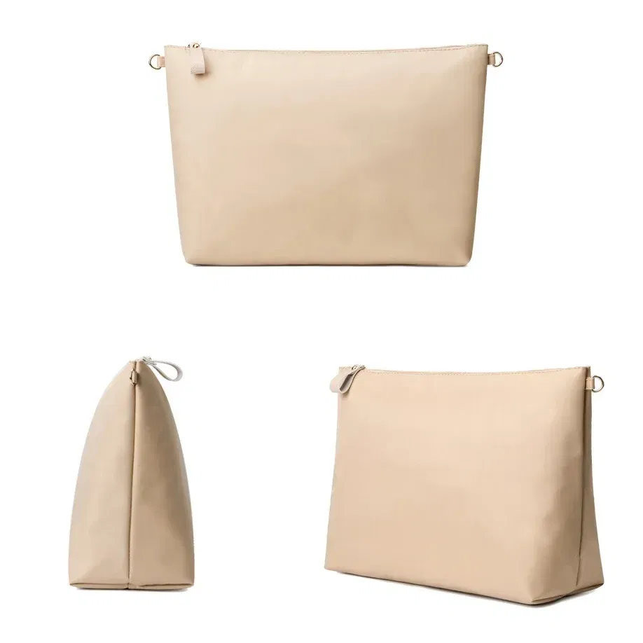 Color: Orange - Nylon Organizer Insert Bag Women Nylon Travel Insert Travel Makeup Bag Traveling Multi-functional Makeup Insert Bags
