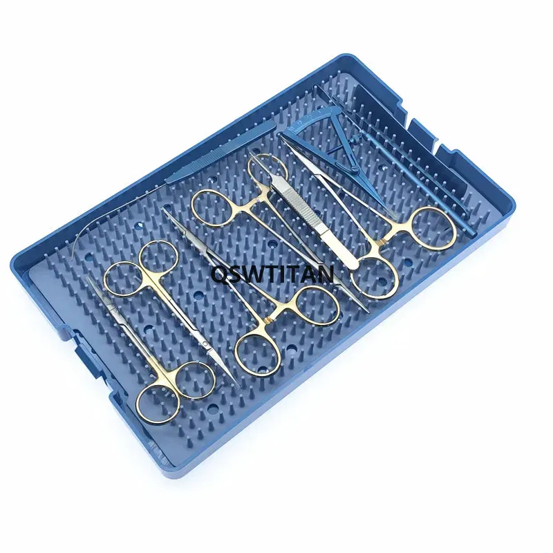 Color: BLACK & RED - Eyelid reconstruction double eyelids plastic surgery instruments set Double eyelid Cosmetic tools kit