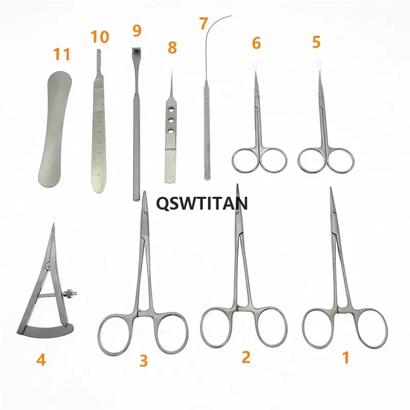 Color: BLACK & RED - Eyelid reconstruction double eyelids plastic surgery instruments set Double eyelid Cosmetic tools kit