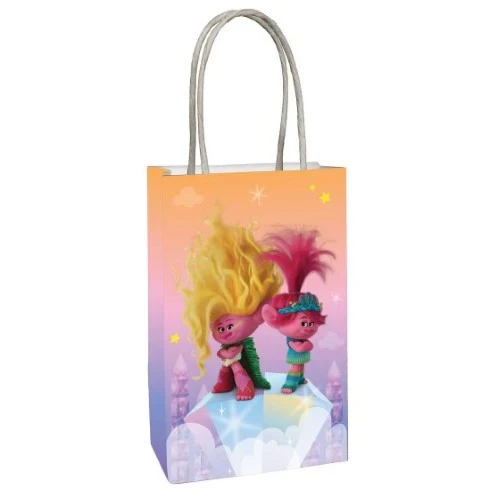 Trolls 3 Band Together Paper Kraft Bags  - Pack of 8