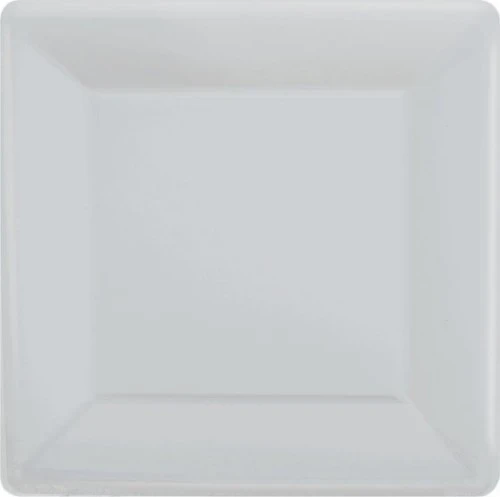Paper Plates 17cm Square 20CT  - Silver  - Pack of 20