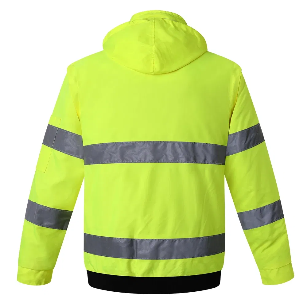 Color: Yellow, Size: S - High Visibility Parka Windproof Jacket Waterproof Parka Men's Work Reflective Parka