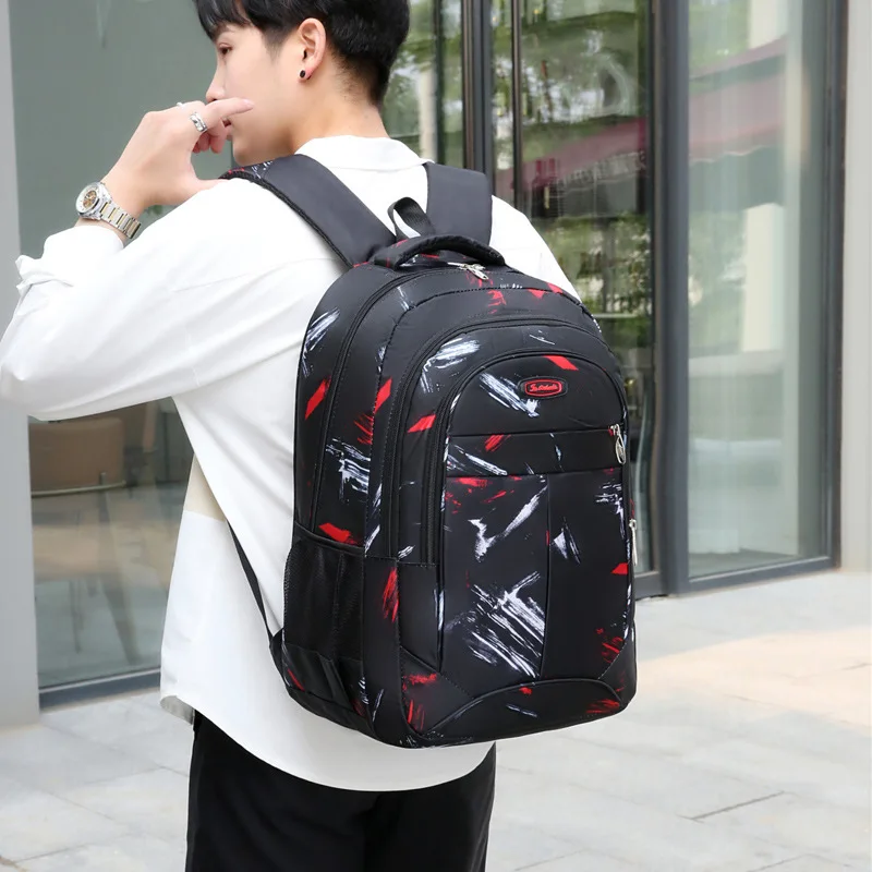 Color: Beige - New Backpack With Large Capacity Lightweight Pressure Relief Backpack Leisure Travel Student Backpack