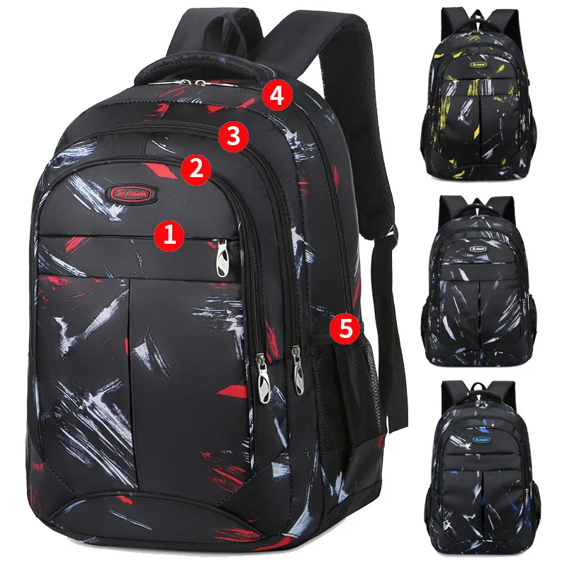 Color: Beige - New Backpack With Large Capacity Lightweight Pressure Relief Backpack Leisure Travel Student Backpack