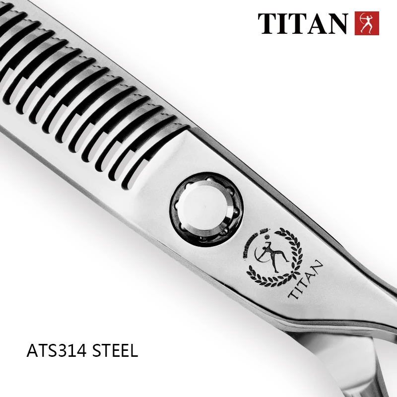 Color: Black - TITAN professional barber scissors 6inch cutting hair thinning set shear JP ATS314 stainless steel
