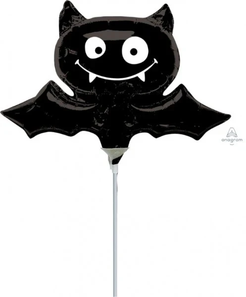 Foil Balloon - Mini Shape Bat (Black)