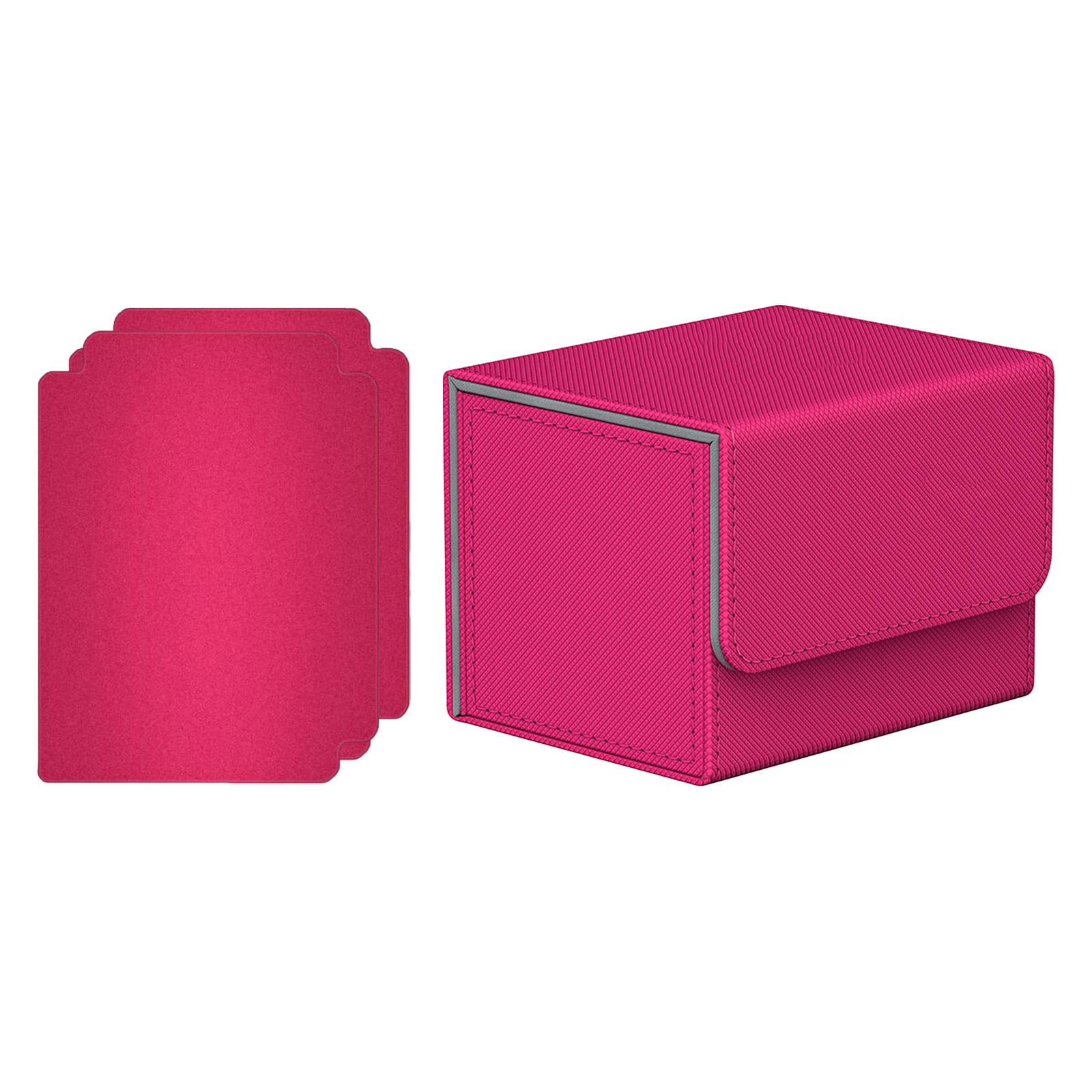 Color: Light Yellow - Card Deck Box Collectible Cards Container with Magnetic Closure Card Deck Storage Box for Sports Cards Trading Card Games