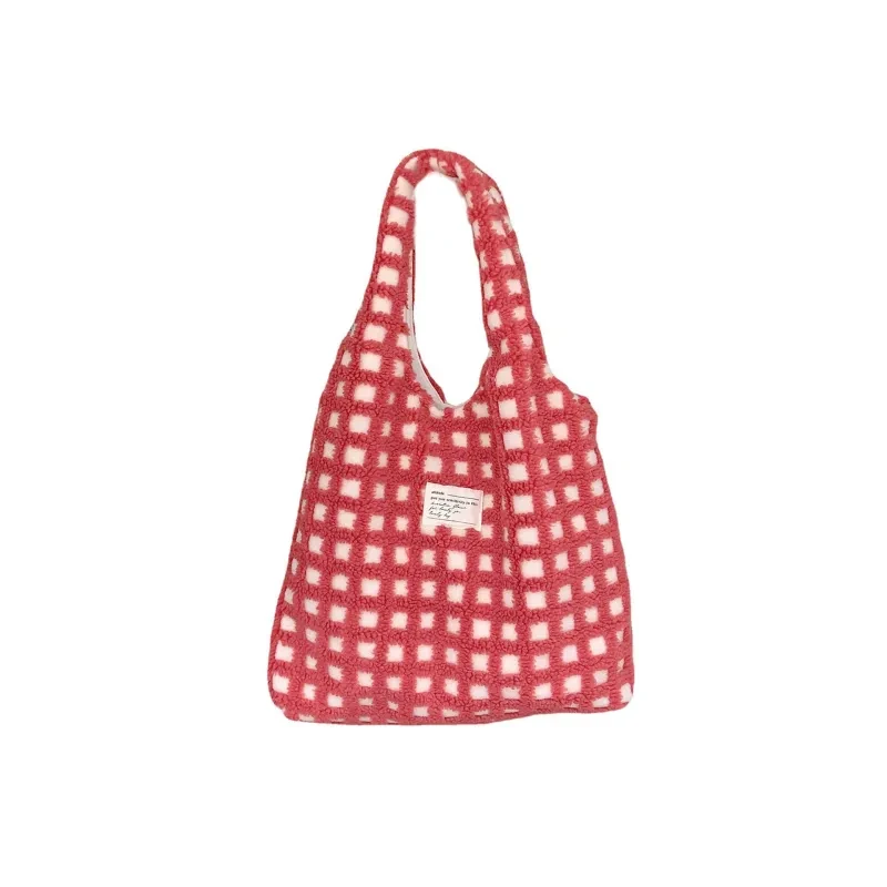 Waffle Flannel Minimalist Tote Bag
