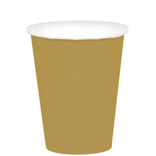 Paper Cups 20 Pack - Gold (Pack of 20)