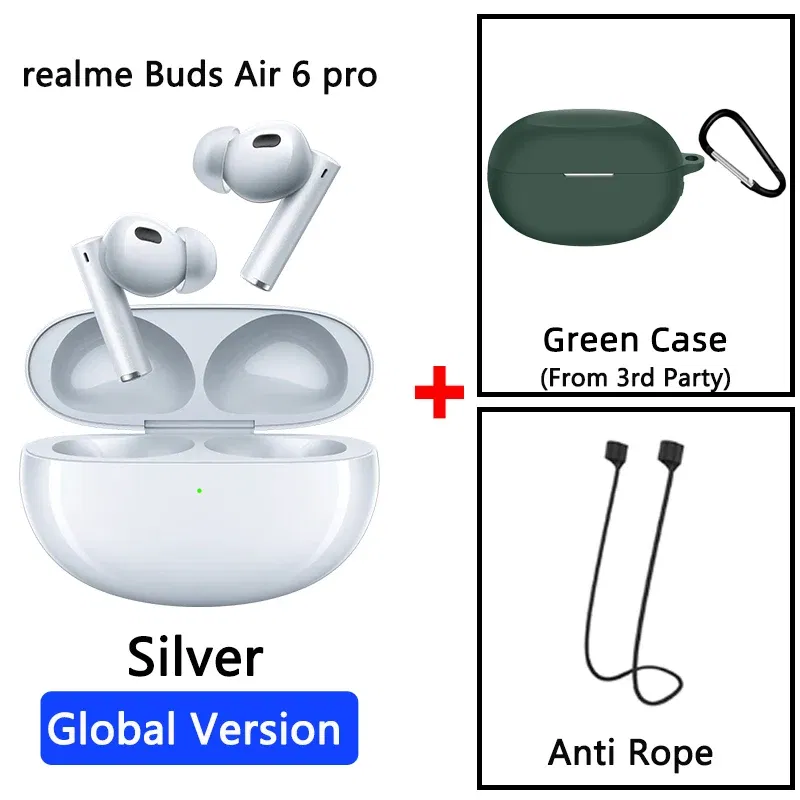 Color: black, Ships From: CHINA - New! Global Version Buds Air 6 Pro True Wireless Earphone 50dB Deep Sea Noise Reduction 2.0 Bluetooth 5.3 IP55 Headphone