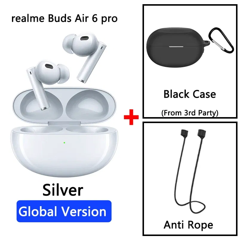 Color: black, Ships From: CHINA - New! Global Version Buds Air 6 Pro True Wireless Earphone 50dB Deep Sea Noise Reduction 2.0 Bluetooth 5.3 IP55 Headphone