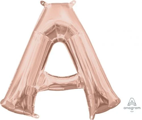 Foil Balloon - Letter A Rose Gold - 40cm