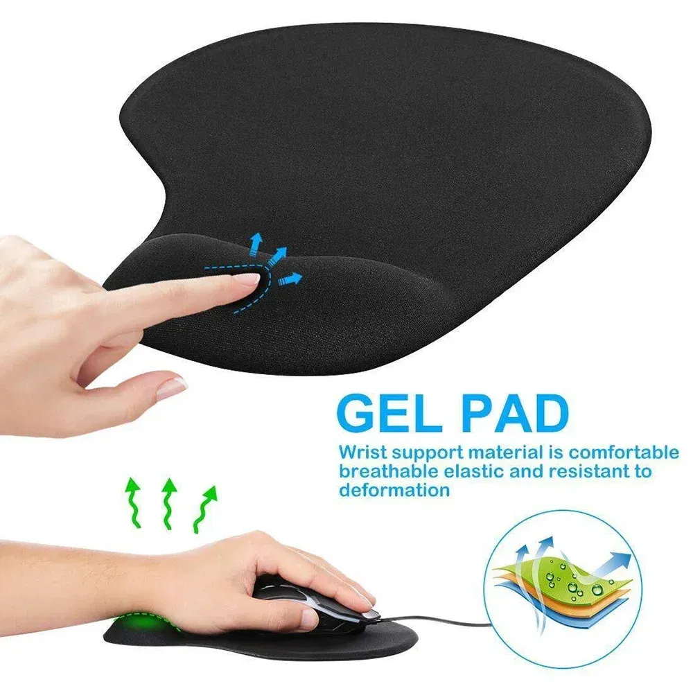 Color: Pink - Mouse Pad Desk Mat for PC Laptop Ergonomic Non-Slip Mousepads Wrist Pad Rose Gold Series Office Accessories Mouse Mats