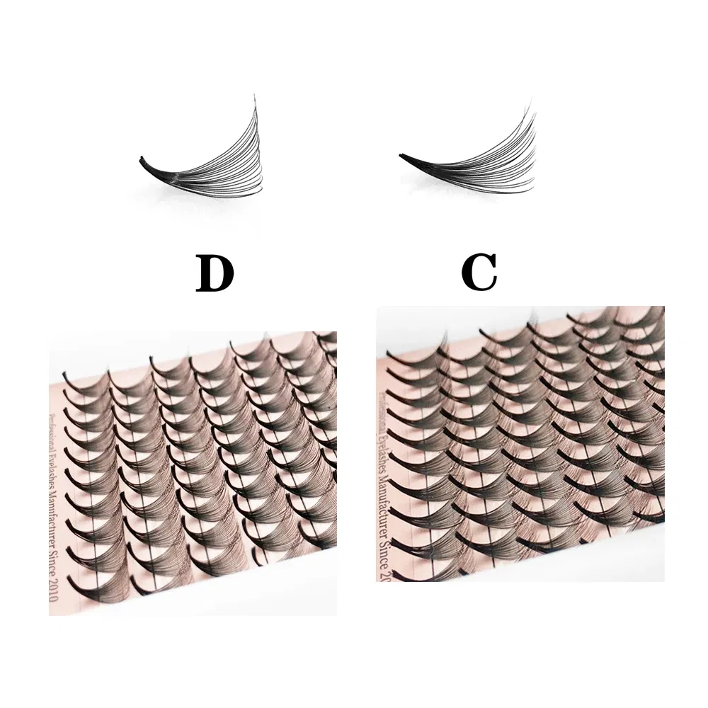Color: Black & Silver, Curl: C, Thickness: 0.07mm, Length: 13mm, Ships From: CHINA - Goddess 12D/14D/16D/20D Premade Fan Eyelash Extensions Natural Soft Russian Volume Lashes Faux Mink Individual Lash Extensions