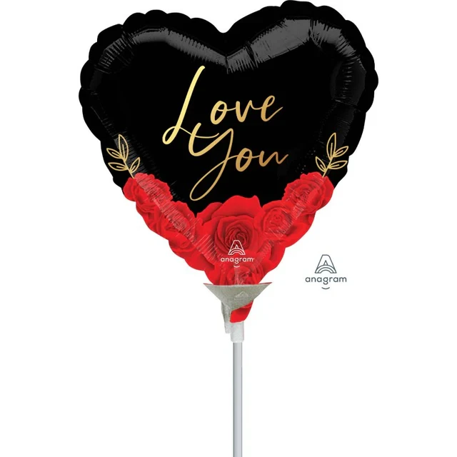Foil Balloon - Love You Romantic Roses (23cm)